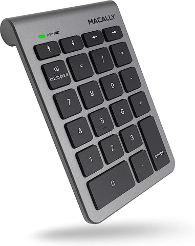 Macally Bluetooth Number Pad for Laptop - Wireless Numeric Keypad - 35-Key Numeric Keypad for Data Entry, Numpad Compatible with MacBook, iPad, iPhone, iOS, Laptop, Windows, Android