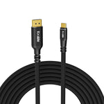 USB C to DisplayPort 1.4 Cable 10 FT, 8K@60Hz, 4K@120Hz, Thunderbolt 4/3 Type C to DP Cord, Nylon Braided Cable, (32.4 Gbps, Thunderbolt 4/3 Compatible) for MacBook Pro/Air, iPad Pro, XPS and More