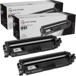 LD Products Compatible Toner Cartridge Replacement for Canon 051 2168C001 (Black, 2-Pack) Compatible with Canon imageCLASS LBP162dw, MF264dw, MF267dw, MF269dw