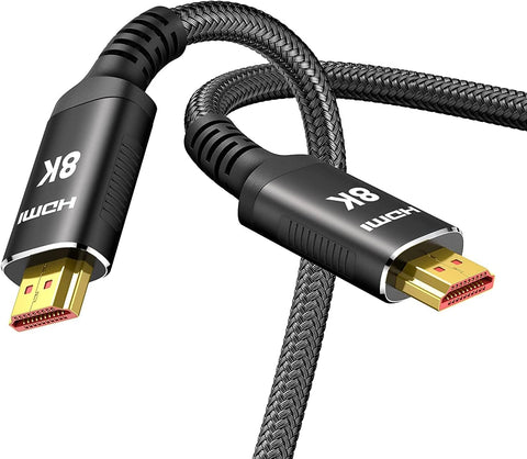Snowkids 8K@60 HDMI Cable 2.1 12FT/3.6M, 48Gbps High Speed 4K120 144Hz HDMI Cord eARC RTX 3080 3090 HDR 4:4:4 DTS: X Compatible for PS5, PS4, UHD TV and PC