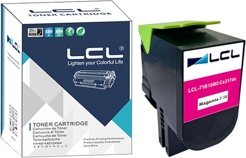 LCL Remanufctured Toner Cartridge Replacement for Lexmark 71B0030 71B10M0 CS317 CS317dn CX317 CX317dn CS417 CS417dn CX417 CX417de CS517 CS517de CX517 CX517de (1-Pack Magenta) Toner