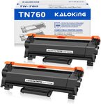 KALOKING Compatible Toner Cartridge Replacement for Brother TN730 TN-730 TN760 TN-760 for MFC-L2710DW DCP-L2550DW HL-L2395DW HL-L2350DW Printer (2-Pack)