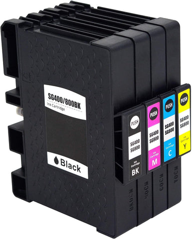 F FINDERS&CO Sawgrass SG400 SG800 Sublimation Ink Cartridge High Yield Replacement for Sawgrass Virtuoso SG 400 SG 800 Printer (1 Black, 1 Cyan, 1 Magenta, 1 Yellow)