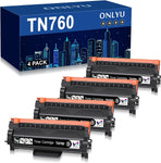 ONLYU TN760 Toner Cartridge High Yield Replacement Compatible for Brother TN760 TN-760 TN 760 TN-730 TN730 Toner for Brother Printer MFC-L2710DW MFC-L2750DW HL-L2350DW HL-L2395DW DCP-L2550DW (4-Black)