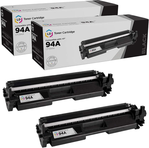 LD Compatible Toner Cartridge Replacement for HP 94A CF294A (Black, 2-Pack)