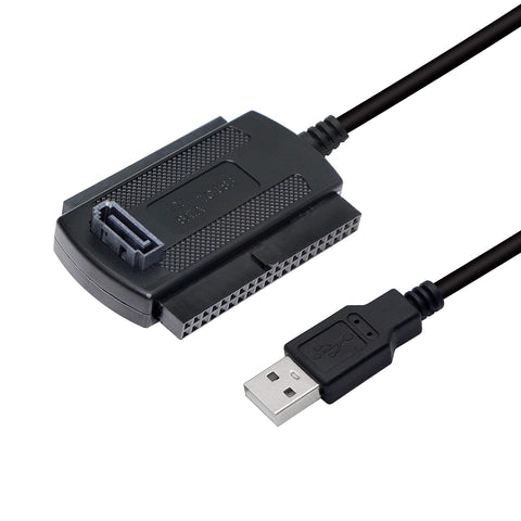 SinLoon USB to SATA IDE Converter Cable Adapter USB 2.0 to 2.5/3.5/5.25in IDE and SATA Adapter Cable (1.8FT/Black)