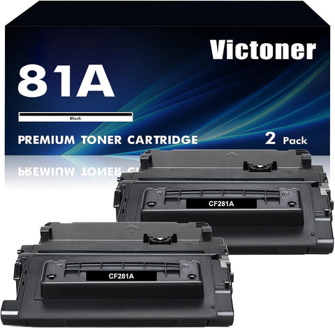 81A CF281A Black Toner Cartridge Replacement for HP 81A CF281A 81X CF281X Toner Cartridge for HP Laserjet Enterprise MFP M604 M605 M630h M630dn M630f M630z M606 M630 Printer (2-Pack)