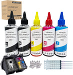 HEMEINY 63XL Ciss Ink Cartridges and Bottled Inks Compatible with HP OfficeJet 3830 3832 4650 4655 5200 5220 5255 5258 Envy 4520 4516 4517 4522 4525 DeskJet 2130 2131 3630 3631 3636 3639 Printer