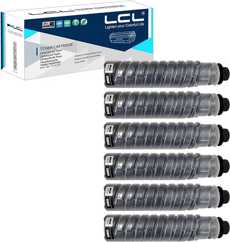 LCL Compatible Toner Cartridge Replacement for Ricoh 841767 841714 MP-301 MP 301SP 301SPF 8000 Pages MP 301SP 301SPF Lanier MP 301SPF Savin MP 301SPF Gestetner MP301SP (6-Pack Black)