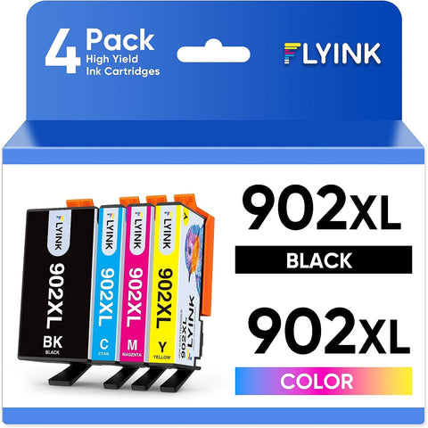 FLYINK 902XL Ink Cartridge Replacement for HP 902 Work with Officejet Pro 6968 6978 6962 6958 6954 6960 Printers