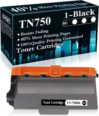 TN-750 TN750 High Yield Toner Cartridge Replacement for Brother TN-750 Toner HL-5440D 5450DN 5470DW 6180DW DCP-8110DN 8150DN 8155DN 8510DN MFC-8710DW Printer Ink (1 Pack Black)