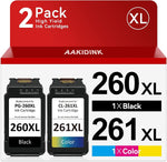 PG-260XL CL-261XL Ink Cartridges, Replacement for Canon 260 261 260XL 261XL, for Canon 260 and 261 Ink Cartridges Works with Canon Pixma TS6420 TR7020 TR7022 TS5300 TS5320 Printer(1 Black,1 Color)