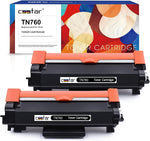 CSSTAR Compatible Toner Cartridge Replacement for Brother TN760 Brother TN730 Toner Compatible with HL-L2370DW, DCP-L2550DW, HL-L2350DW, HL-L2370DWXL, MFC-L2730DW, MFC-L2750DWXL Printer(2 Black)