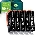 GREENBOX Compatible 564 564XL Ink Cartridge Replacement for HP 564 564 XL for HP Photosmart c309a c309g b209a 7520 7525 5510 5520 C5580 Printer (5 Black)