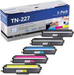 MANDBOY Compatible TN227 2BK/1C/1M/1Y Toner Cartridge Replacement for Brother HL-3290CDW 3210CW 3230CDW 3270CDW Printer, 5/Pack TN 227