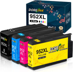 DOREINK 952 952XL Ink Cartridge Combo Pack Compatible Replacements for HP OfficeJet Pro 8710 7740 8720 8715 8210 8740 8702 7720 8725 8700 8730 Printer Ink (1 Black 1 Cyan 1 Yellow 1 Magenta,4Pack)