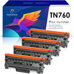 TOKYOINK TN760 Toner Cartridge Compatible Replacement for Brother TN760 TN-760 TN730 TN-730 for MFC-L2710DW MFC-L2750DW HL-L2370DW HL-L2395DW DCP-L2550DW HL-L2350DW Printer Toner Cartridges(4 Pack)