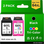 64XL Printer Ink Replacement for HP 64 Ink Cartridge Black/Color Combo Pack, Fit for HP Envy Photo 7855 7858 7640 7155 7800 6255 7164 6222 6252 7134 7830 7864 Envy Inspire 7950e Tango Series Printer