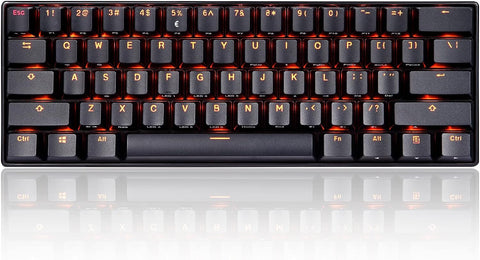 Perixx PX-4300 60% Mechanical Keyboard - Wired or Wireless Multi-Device - Customizable RGB Backlighting - TKL 11.42x3.94x1.06 Inches - Gateron Brown Switches - US English (PX4300-GBRUS-11911)