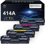 TOKYOINK Replacement 414A 414X Toner Cartridges 4pack [Anti-Firmware Update Chip, Top-Notch Quality] High Yield Toner Compatible for HP 414A W2020A Use for Color LaserJ Pro MFP M479fdw M479fdn M454dw