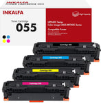 055 055H Toner Cartridge 4 Pack Compatible Replacement for Canon Cartridge 055 055H Color ImageCLASS MF743Cdw MF741Cdw MF745CdwMF746Cdw LBP664Cdw Printer |Black Cyan Magenta Yellow|