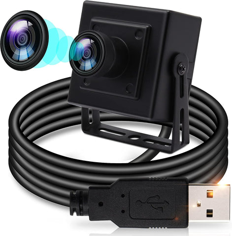 IFWATER 1080P USB Camera with Wide Angle 170 Degree Fisheye Lens,Ultra Low Light H.264 Format USB Camera,USB Plugand Play Computer Camera with IMX323 Sensor Streaming Camera for Video Conferencing