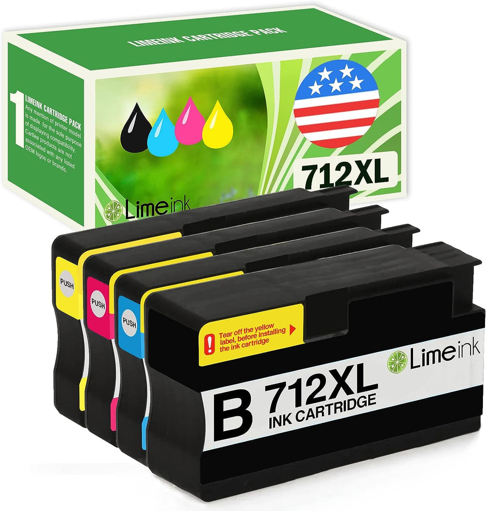 Limeink Compatible Ink Cartridges Replacement For Hp 712 Ink Cartridge Mykiron 1177