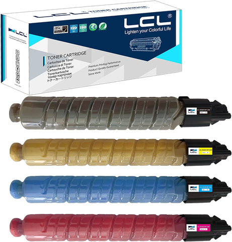 LCL Compatible Toner Cartridge Replacement for Ricoh 842091 842092 842093 842094 MP C306 C307 C406 C407 High Yield (4-Pack KCMY)