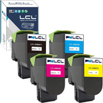 LCL Compatible Toner Cartridge Replacement for Lexmark 24B6011 24B6008 24B6009 24B6010 XC2130 C2132 (Black Cyan Magenta Yellow 4-Pack)