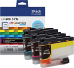 LC406 LC406CS, LC406MS, LC406YS for Brother LC406 3-Color Ink Cartridge Set Replacement withBrother MFC-J4335DW, MFC-J4335DW XL, MFC-J4345DW XL, MFC-J4535DW, MFC-J4535DW XL Printers