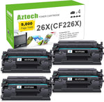 Aztech Compatible Toner Cartridge Replacement for HP 26X CF226X 26A CF226A Pro M402n M402dw M402dn Pro MFP M426fdw M426fdn M426dw Printer (Black 4-Pack)