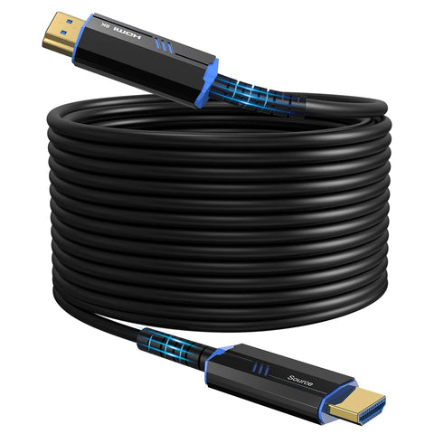 8K Long HDMI Fiber Optic Cable 130Feet/40m, 8K@60hz, 4K@120hz, HDMI 2.1 Cable 130FT, 48Gbps Ultra High Speed, Support HDR, eARC, Compatible for PC, HDTV, playstation4, PS5, Xbox Series X, RTX4090/4080