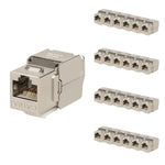 iwillink 25 Packs RJ45 Shielded cat6A Keystone Jack, 180 Degree Toolless Zinc-Alloy Housing Keystone Jack