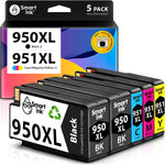 Smart Ink Compatible Ink Cartridge Replacement for HP 950XL 951XL 950 XL 951 XL 5 Pack Combo to use with Officejet Pro 8600 plus 8610 8620 8100 8625 8630 Printers (2 Black & 1 Cyan 1 Magenta 1 Yellow)