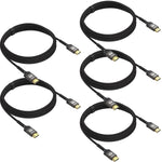 XiAyriky HDMI Cable 3FT 5-Pack, HDMI Cable 3 Feet, High Speed 4K HDMI 2.0 Cord Supports 4K@60Hz, HDCP 2.2, HDR, 3D for Cinema, TV, Xbox, PS?Computer, Monitor and More-Aluminum Braided