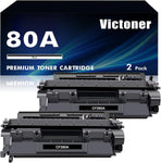 80A CF280A Black Toner 2 Pack: Replacement for HP 80A CF280A 80X CF280X for Laserjet Pro 400 M401dne M401dw M401n M401a MFP M425dw MFP M425dn M401 M425 Printer (2 Black)