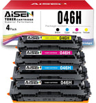 AISEN Compatible CRG 046H Toner Cartridges Replacement for Canon 046 Toner Cartridge, High Yield, for Color ImageCLASS MF733Cdw MF731Cdw MF735Cdw LBP654Cdw Laser Printer (Black, Cyan, Magenta, Yellow)