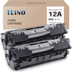 TEINO Compatible Toner Cartridge Replacement for HP 12A Q2612A for HP Laserjet 1020 1010 1012 1018 1022 3015 3030 3050 3055 3020 1022n 3052 M1005 M1319f MFP (Black, 2 Pack)