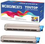 YOUTOP 2PK Black Toner Cartridge for 45862840/45862852 Compatible for OKI MC853 MC853dn MC853dnct MC853dnv MC873 MC873dn MC873dnct MC873dnv MC883dn MC883dnct MC883dnv