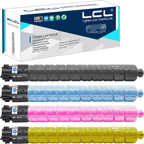 LCL Compatible Toner Cartridge Replacement for Ricoh IM C300 C400 842378 842379 842380 842381 IMC300F IMC400F IMC400SF (4-Pack Black, Cyan, Magenta, Yellow)