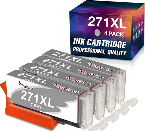 YingColor Ink 271 Gray Compatible Replacement for Canon 271 Ink Cartridges to use with PIXMA TS9020 TS8020 MG7720 Printer (4 Gray)