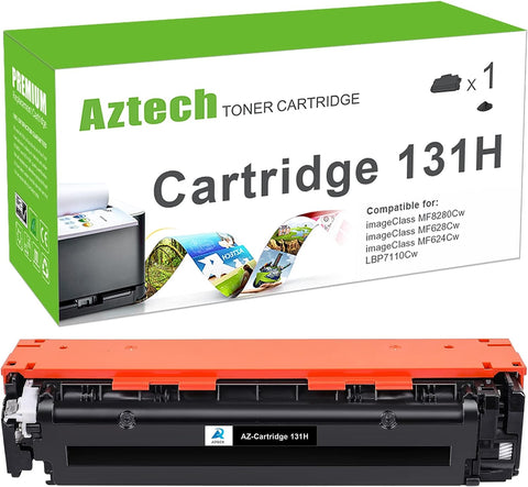 Aztech Compatible Toner Cartridge Replacement for Canon 131 131H CRG131 CRG-131 Toner Cartridge ImageClass MF8280Cw MF624Cw MF628Cw LBP7110Cw Printer Ink (Black, 1-Pack)