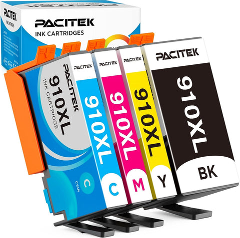 PACITEK 910XL Ink Cartridge Compatible for HP 910 Work with OfficeJet Pro 8025e 8035e 8025 8035 8028 8022 8020 8015 8018 Printer