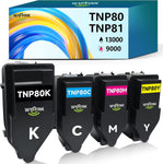 WYFYINK TNP80 TNP-80 TNP81 Compatible Toner Cartridge Replacement for Konica Minolta bizhub C3300i C3320i C4000i PrintersPrinter AAJW132 AAJW432 AAJW332 AAJW232 (4 Pack)