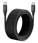 etguuds Extra Long USB C to USB C Cable [ 16ft/5m PD 60W Type C to Type C Cable Fast Charge, Durable Double Braided Nylon USB-C to USB-C Charger Charging Cord 2.0 - Black
