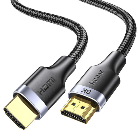 KAGO 8K HDMI 2.1 Cable - Ultra High Speed 8K@60Hz,4K@120Hz 144Hz 48Gbps,16Ft HDMI Cord with Nylon Braided, Support HDCP HDR eARC Dolby, Compatible for PS5 Xbox Series X Nintendo Switch Roku TV