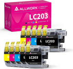 ALLWORK (10 Pack Compatible Ink Cartridge Replacement for Brother LC203 LC203XL LC201 LC201XL for Brother MFC-J460DW J480DW J485DW J680DW J880DW J885DW J4320DW J4420DW J4620DW J5620DW J5520DW J5720DW