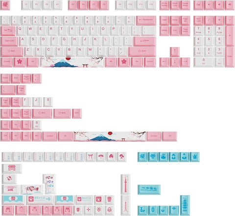 Akko World Tour Tokyo R2 185-Key Cherry Profile Dye-Sub PBT Keycaps Set for Mechanical Keyboards (English Version)