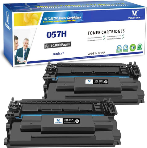 VICTORSTAR Compatible Toner Cartridges 057H ( 057 ) High Capacity 10000 Pages 2 Blacks for LBP236dw MF445dw LBP226dw MF455dw MF449dw MF448dw MF443dw LBP228dw LBP227dw LBP223dw MF451dw MF452dw Printer