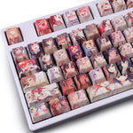 Gliging Anime Keycap Keycaps 108 PBT Dye Sublimation OEM Profile Japanese Anime Keycap for Cherry Mx Gateron Kailh Switch Mechanical Keyboard
